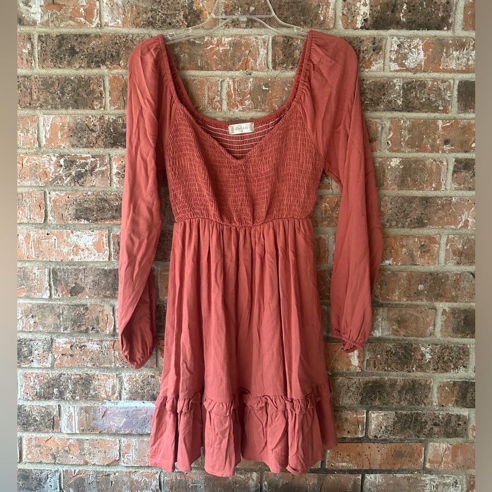 NWOT Altar’d State Long Sleeve Orange Dress